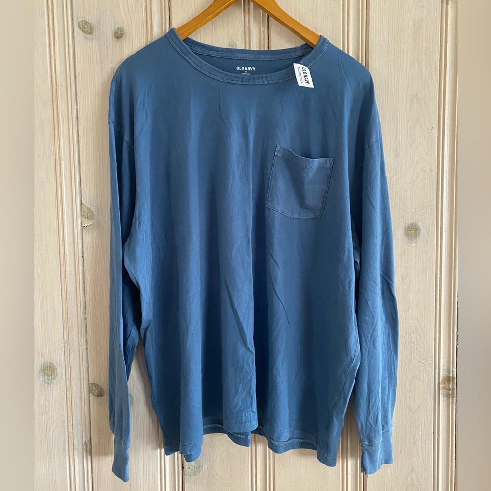 NWT Old Navy Men's Blue Long Sleeve Shirt